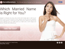 Tablet Screenshot of marriednamegame.com